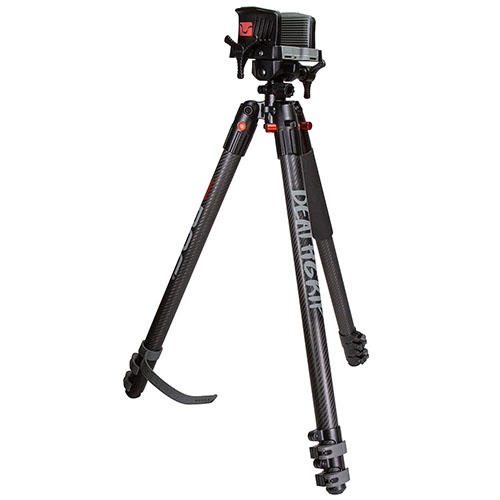 Der BOG™ DeathGrip Carbon Fiber Tripod bietet maximale Stabilität und Präzision, ist leicht und tragbar, und sichert deine Waffe für einen rocksoliden Halt.