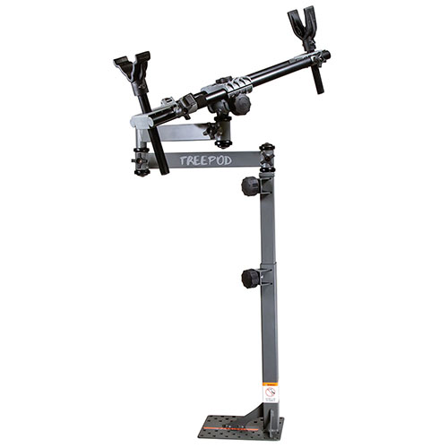 Der BOG™ TreePod bietet dir präzise Benchrest-Genauigkeit aus jedem Hochsitz, während er dein Gewehr hält und dir die Hände zum Scannen der Umgebung freigibt.