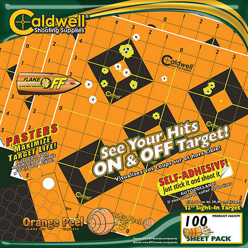 Die Caldwell Orange Peel® Zielscheiben zeigen dir Treffer sofort mit bunten Explosionen und erleichtern das Zielen durch den orangefarbenen Hintergrund.