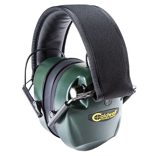 Die Caldwell E-Max Electronic Earmuffs bieten hervorragenden Schutz, indem sie Geräusche unter 85 dB verstärken und darüber abschalten, ideal für Schützen.
