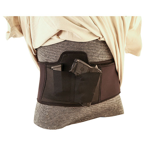 Trage bequem mit dem Caldwell Tac Ops Belly Band Holster, aus atmungsaktivem Material, mit Schutz für die Waffe und waschbar für einfache Reinigung.