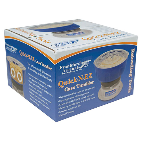 Der Frankford Arsenal Quick-n-EZ Case Tumbler reinigt dein Messing schnell und einfach und fasst bis zu 600 9mm oder 350 .223 Hülsen.