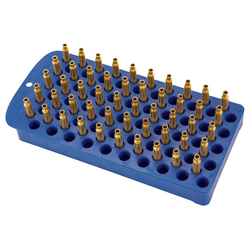 Die Frankford Arsenal Universal Reloading Tray ist vielseitig einsetzbar für .17 bis .458 Kaliber und 9mm bis 500 S&W, mit Platz für 50 Patronen.