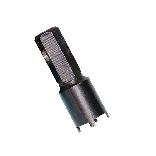 Der Wheeler Delta Series AR Front Sight Tool ist aus robustem, schwarz verzinktem Stahl gefertigt, ideal für die Installation und Anpassung der A2-Visierung.