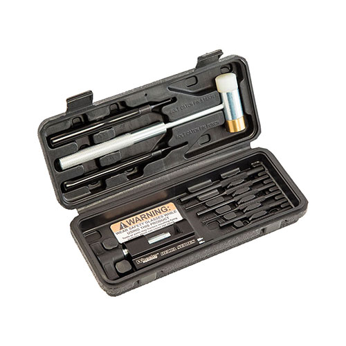 Mit dem Wheeler Delta Series AR 15 Roll Pin Install Tool Kit installierst du AR Roll Pins sicher und ohne Beschädigungen. Inklusive Hammer, Stanzern und mehr!