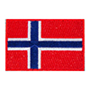 ULFHEDNAR Klettband-Patch - Norwegische Flagge - rot, weiß und blau