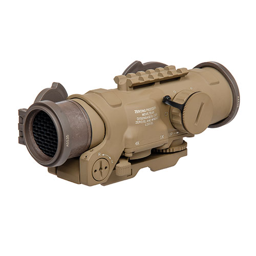 Der ELCAN 1.5-6x42mm Dual Role Combat Sight bietet eine klare Sicht, einfach einstellbare Vergrößerung und ein beleuchtetes Retikel für alle Umgebungen.