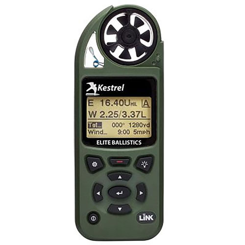 Der Kestrel 5700 Elite misst 15 Umweltparameter, bietet Zugang zur Litz-Bibliothek, Bluetooth LiNK und präzise Ballistikdaten für optimale Schussgenauigkeit.