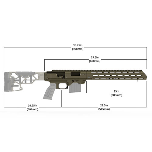 Das MDT TAC21 Gen 2 Chassis System bietet dir Benchrest-Präzision, ergonomisches Design und einfache Montage in weniger als einer Stunde.