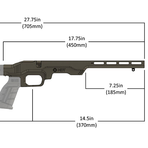 Das MDT LSS-RF Gen 2 Chassis für CZ 455/457 ist leicht, kompakt und mit M-Lok kompatibel. Ideal für 22LR/17 HMR, nutze deine Lieblingspistolengriff und -schaft!
