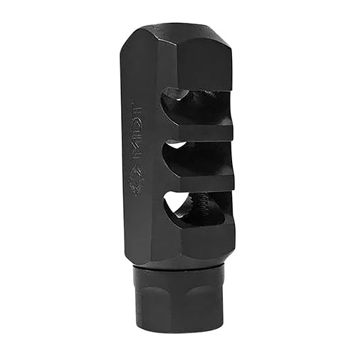 Der MDT Elite Muzzle Brake reduziert den Rückstoß um bis zu 66%, verbessert die Schussgeschwindigkeit und Genauigkeit und bietet eine anpassbare Montage.