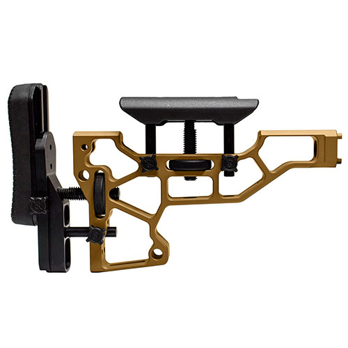 Der MDT Skeleton Rifle Stock bietet werkzeuglose Anpassungen für optimalen Komfort und Leistung. Perfekte Passform durch horizontale, vertikale und cant Einstellungen.