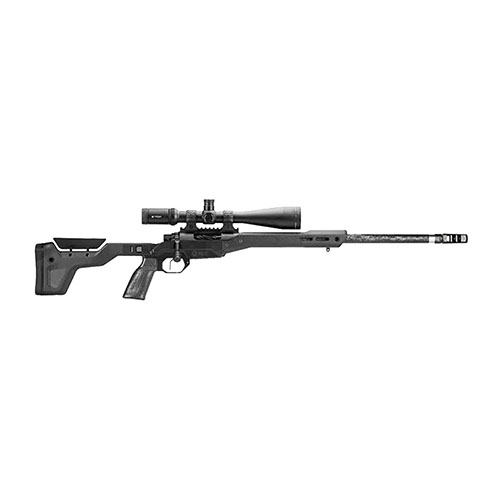 Das MDT HNT-26 Chassis für Tikka T3 ist das leichteste Jagdchassis auf dem Markt mit nur 26oz, inklusive Magnesiumbasis, Carbon-Forend und -Griff.