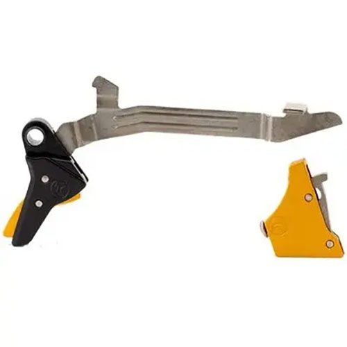 Das Timney Ultimate Builder's Kit für Glock Gen 3-4 bietet einen leichten Pull-Wert von 2,5-3 lbs, verbesserte Zuverlässigkeit und ein geschmeidiges Abzugsgefühl.