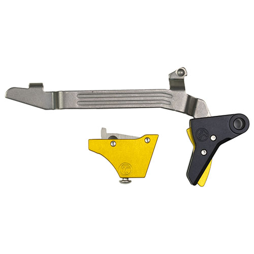 Verbessere deine Präzision mit dem Timney Alpha Red Competition Trigger für Glock Gen 3-4, mit einem festen Abzugsgewicht von nur 3 lb!