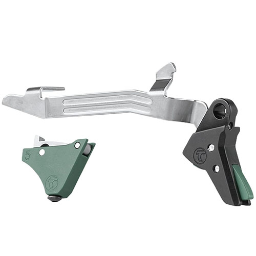 Der Timney Alpha Competition Trigger für Glock Gen 5 bietet einen 3-Pfund Abzug, höchste Zuverlässigkeit und eine extrem glatte Abzugsbewegung ohne Wartung.