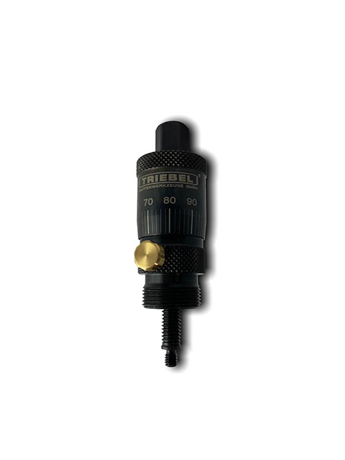 Der Fine Adjuster Triebel ClickXact® bietet präzise 0,02 mm Einstellschritte, ein robustes Design und hochwertige Verarbeitung für maximale Kontrolle beim Laden.