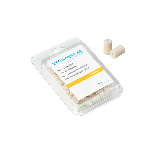 Die VFG COMFORT Barrel Cleaner für Kaliber 4-4.5mm sind ideal für leichte Verschmutzungen und das Ölen oder Entölen. 500 Stück für einfache Handhabung!
