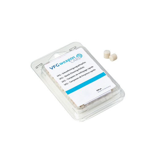 Die VFG QUICK CLEANING-PLUGS für Kaliber 4,5/.177 reinigen zuverlässig den Lauf deines Gewehrs und verhindern Rückstände durch eine effektive Kombination von Filz und Diabolo.