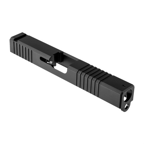 Der Iron Sight Slide für Glock 17 Gen3 bietet robuste 17-4 Edelstahlkonstruktion, anpassbare Cocking Serrations und Platz für individuelle Visierungen.
