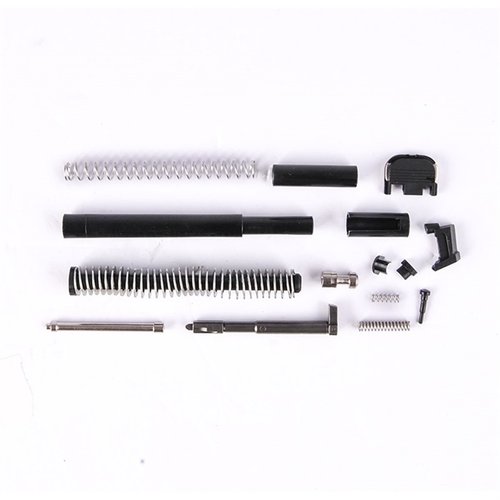Das SLIDE PARTS KIT für GLOCK®17 GEN 3 enthält alle Teile, um eine Aftermarket-Schlitze zu vervollständigen oder eine Fabrikschlitze zu renovieren.