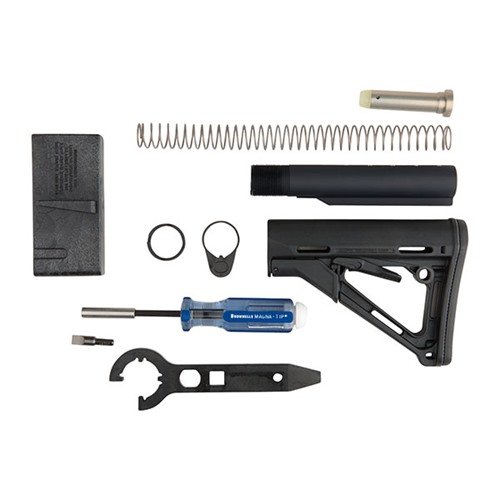 Mit dem AR-15 Shooting USA CTR Stock Assy erhältst du alles, um den Magpul CTR an deinem AR-15 zu montieren, inklusive Werkzeug und Montagekit.