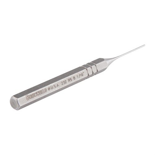 Die Brownells Premium Roll Pin Punches aus gehärtetem Kohlenstoffstahl bieten präzise Ausrichtung mit sphärischer Spitze und sind in 7 Größen für jede Anwendung erhältlich.