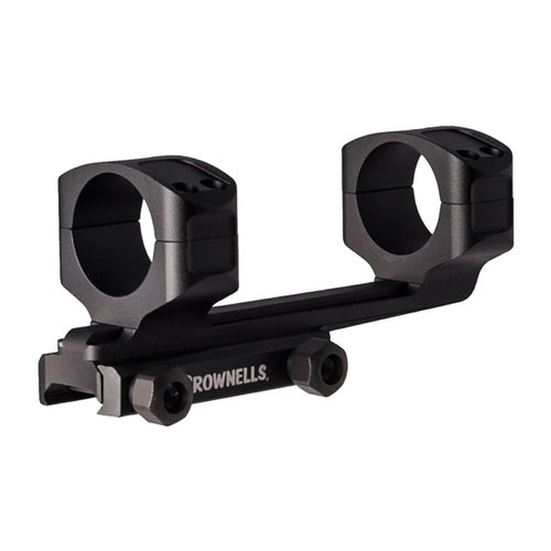 Die Brownells AR-15 Cantilever Scope Mount bietet eine stabile Plattform für 30mm Zielfernrohre, mit optimaler Höhe und sicherem Halt für präzises Zielen.