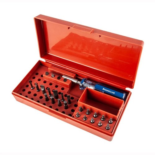 Die Brownells Standard Magna-Tip® Sets bieten vielseitige, präzise Bits, ergonomische Griffe und langlebige Konstruktion für professionelle Waffenwartung.