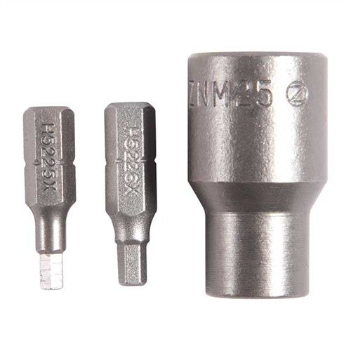 Mit dem CARRIER KEY BIT KIT von BROWNELLS hast du zwei hex Bits für die Installation von Bolt Carrier Key Schrauben und einen Adapter für deinen Drehmomentschlüssel.