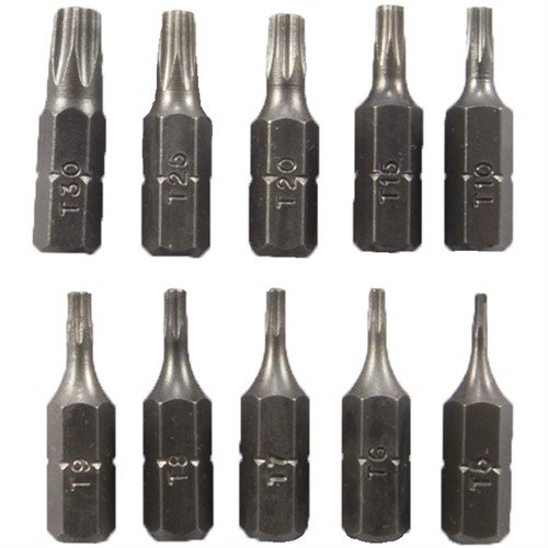 Die TORX® BITS von BROWNELLS sind ideal für Scope-Ringe, Autos und Geräte. Das 10-teilige Set mit 1" langen Bits bietet dir vielseitige Einsatzmöglichkeiten.