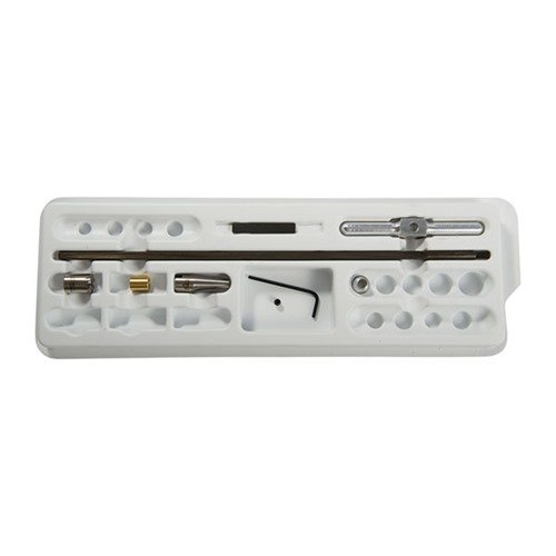 Das 11° .38-.45 INTERMEDIATE CHAMFERING KIT bietet dir einen zusätzlichen Facing Cutter und Pilot für präzise, chatterfreie Chamfering und weniger Bullet Splatter.