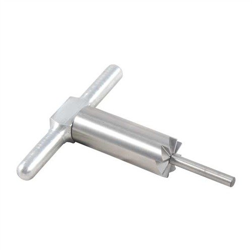 Mit dem 90° MUZZLE FACING CUTTER aus gehärtetem Stahl kannst du Mündungen präzise ausrichten und reparieren. Inklusive Handgriff und Pilot für verschiedene Kaliber!