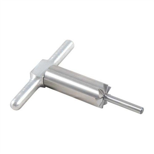 Der 90° Muzzle Facing Cutter aus gehärtetem Stahl ermöglicht dir das präzise Ausrichten und Reparieren von Mündungen, inklusive Handle und Pilot für verschiedene Kaliber.