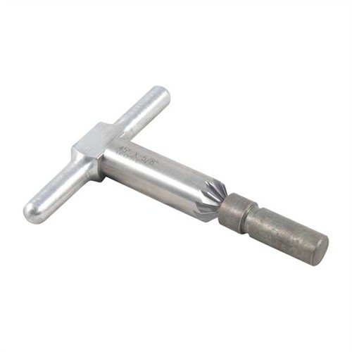 Mit dem 45° Muzzle/Cylinder Chamfering Cutter kannst du scharfe Kanten an Läufen und Zylindern brechen und schneller nachladen. Inkl. Cutter, Griff und Pilot.