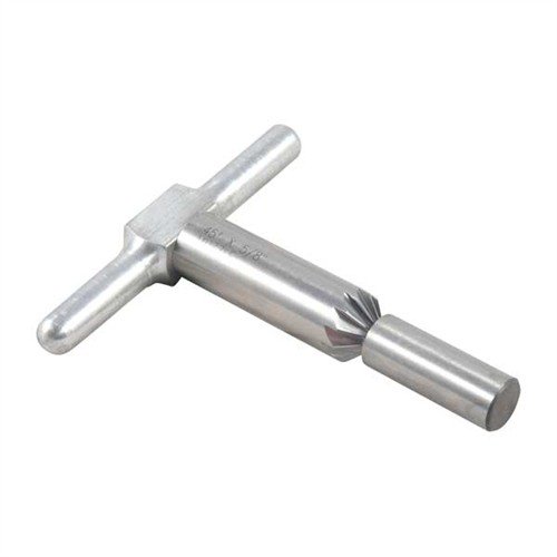 Mit dem 45° Chamfering Cutter brechst du scharfe Kanten an Mündungen und Zylindern, für einen sauberen Geschossausgang und schnellere Nachladezeiten.