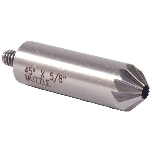 Mit dem 45° Chamfer Cutter beseitigst du beschädigte Mündungen und scharfe Kanten an Revolverzylindern, um die Genauigkeit und Zuverlässigkeit zu verbessern.