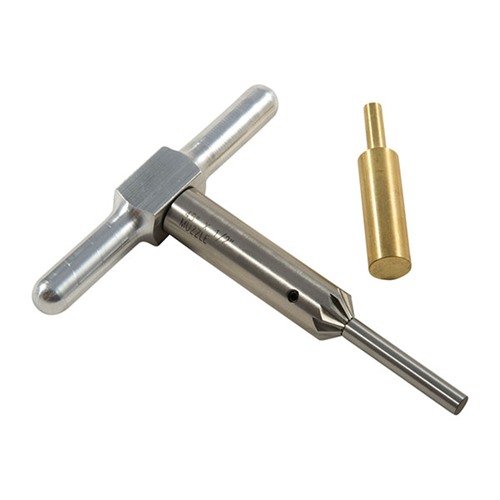 Mit dem Steel One Caliber Set kannst du Mündungen präzise bearbeiten: ein 90° Cutter zum Planen und ein 45° Cutter zum Entgraten für saubere Abschüsse.