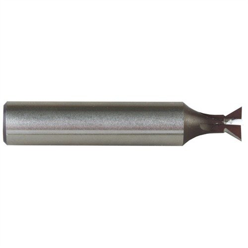 .300" Dovetail Cutter mit 60° oder 65° Schulter für präzise Anpassungen von Handfeuerwaffen-Visierungen. HSS, für Fräsmaschinen, max. 700 U/min.