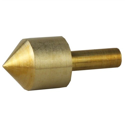 Poliere mit dem 45° BRASS MUZZLE LAP Kanten und verbessere die Genauigkeit; perfekt für die Verwendung mit abrasiven Pasten und einem variablen Bohrer.