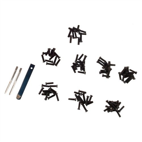 .146x48 OVERSIZE 6-48 SCREW SHOP KIT rettet deine „Feder“ bei beschädigten Löchern; einfach nachschneiden und installieren, ohne das Gewehr neu bohren zu müssen.