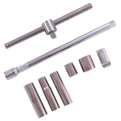 Mit dem STOCK TAKEDOWN SET hast du alle Werkzeuge, um Buttstock-Bolzen und Action Spring Tube Nuts sicher zu entfernen, ohne zu rutschen oder zu beschädigen.