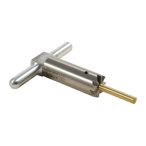Der 90° Muzzle Facing Cutter aus gehärtetem Stahl ermöglicht dir das exakte Ausrichten und Reparieren von Mündungen, inklusive Griff und Pilot in einer praktischen Box.