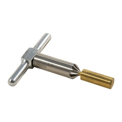Mit dem 45° Chamfering Cutter brechst du scharfe Kanten an Mündungen und Zylindern für schnellere Nachladezeiten und saubere Geschosse.