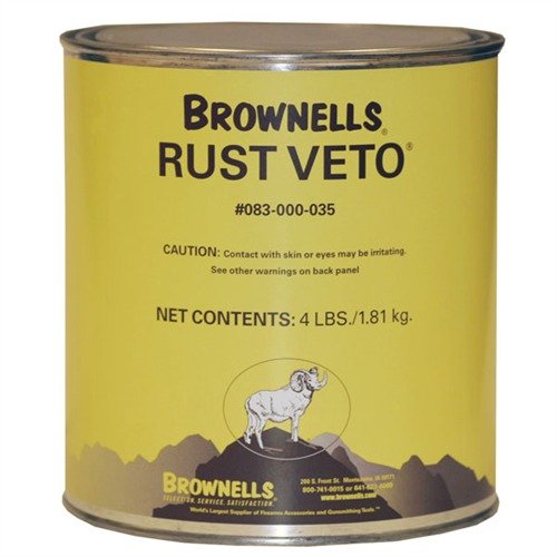 Brownells Rust Veto schützt deine Waffen jahrelang vor Rost und Korrosion, ist leicht aufzutragen und dringt in jede Form ein – perfekt für die Langzeitlagerung!