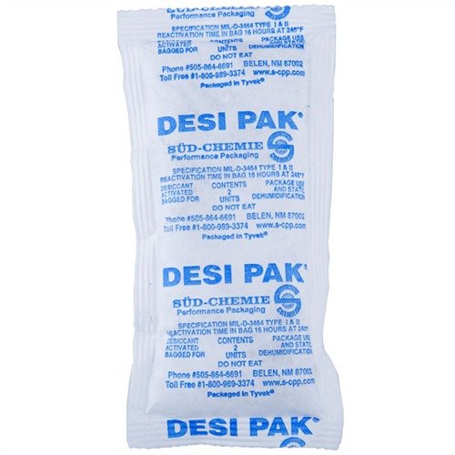 Die ONE GUN DESI PAKs sind wiederverwendbare Bulk-Paks, die Feuchtigkeit absorbieren, um deine Waffen in einem Gehäuse oder Container optimal zu schützen.