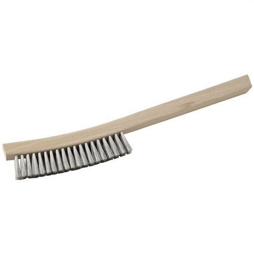 Die HAND CARDING BRUSH entfernt leichten Rost schonend, perfekt für Dicropan IM! oder Rostbluing ohne Schleifmaschine. Robuster Holzgriff und Edelstahlborsten.
