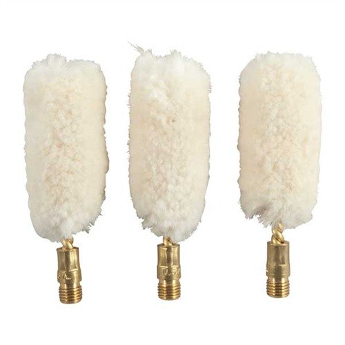 Die WOOL BORE MOPS aus reinem Schafswolle reinigen effektiv deinen Lauf, halten viel Bore Cleaner und passen sich perfekt an die Züge an, ohne zu kratzen.