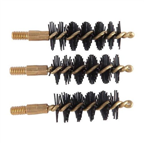 Die HEAVY WEIGHT NYLON HANDGUN BORE BRUSHES reinigen mühelos hartnäckige Ablagerungen, sind sicher für deine Läufe und halten auch bei Verwendung von Lösungsmitteln.