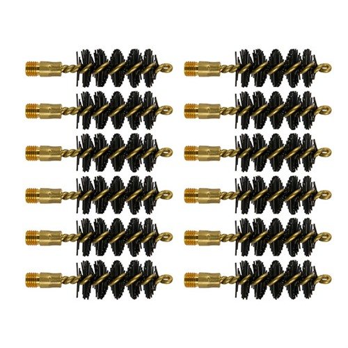 Die HEAVY WEIGHT NYLON SHOTGUN BORE BRUSHES reinigen mühelos hartnäckige Ablagerungen, sind sicher für die Züge und halten auch bei Verwendung von Lösungsmitteln.